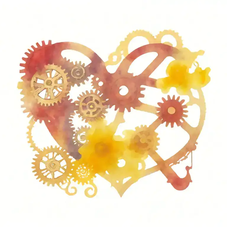 Melissa With A Mechanical Heart With Gears And Locks And Keys