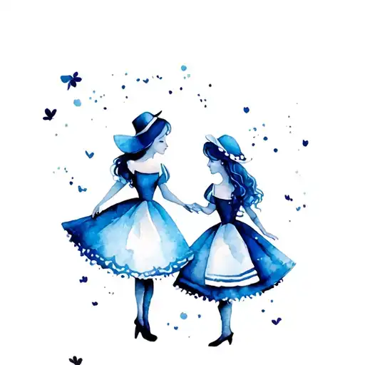 Alice And Wonderland Medium Size Dark Theme