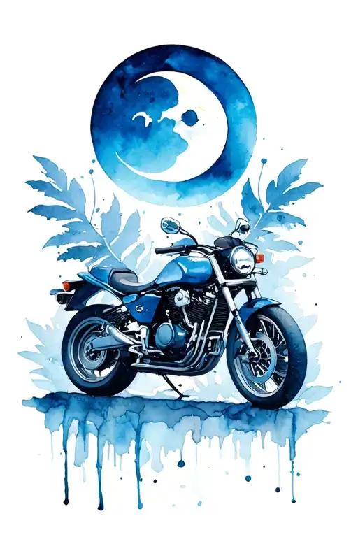 Motorcycle Palm Sun Moon Chest