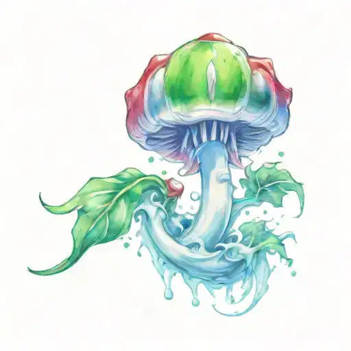 Mario Piranha Plant Emerging From Dead Skeleton Piranha Plant