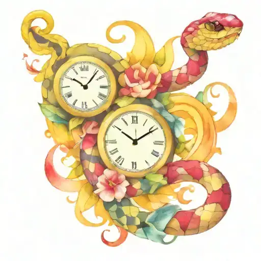 Snake Money And Time Colorful