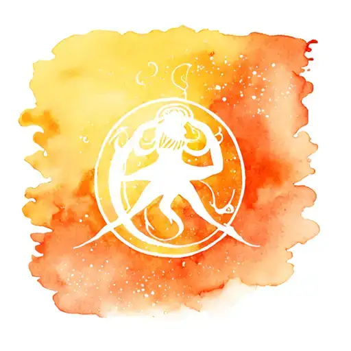 Aquarius Zodiac Sign In The Bacground With Its Constallation In The Front