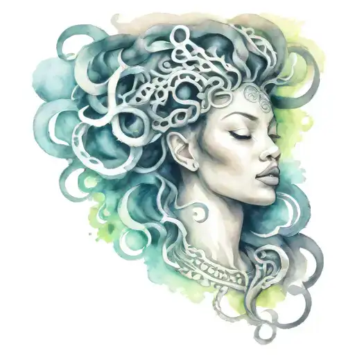Dark Mystical Medusa Nature African Woman