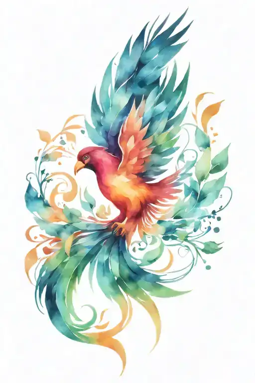 Watercolor Phoenix