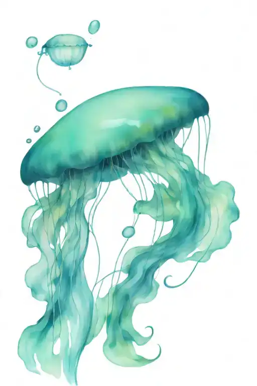 A Beautiful Jellyfish Floating Gracefully