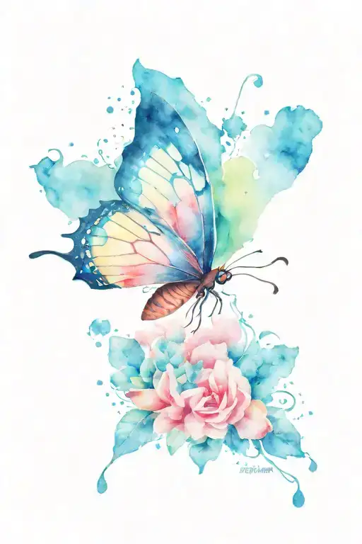 Butter Fly With Decorative Color Spots