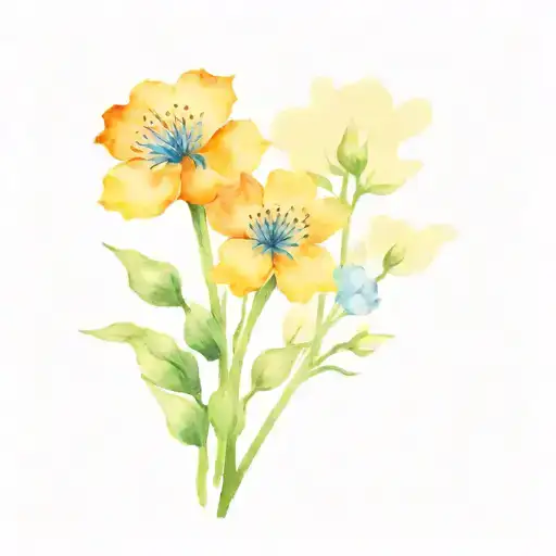 Flowers Ocean Mountain