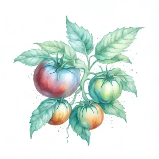 Heirloom Tomato Plant Two Colored Tomatoes