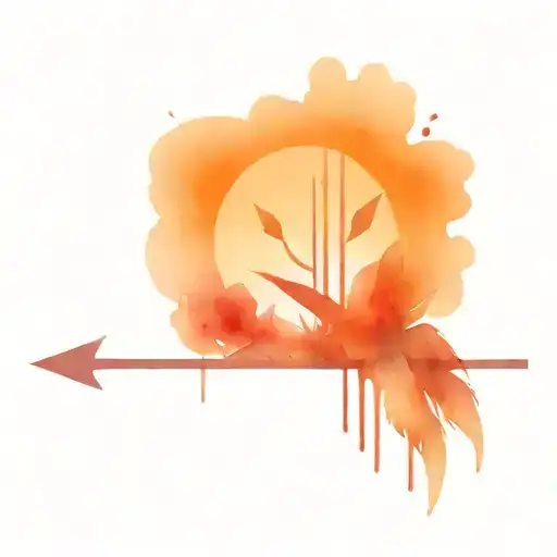 Water Color Arm Band With A Cron And Arrows