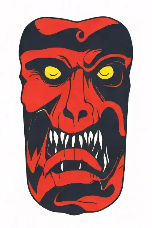 Black Devil With Yellow Eyes