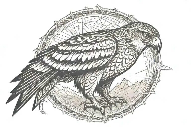 Falcon Mountains Rocky Falcon Words Underneith