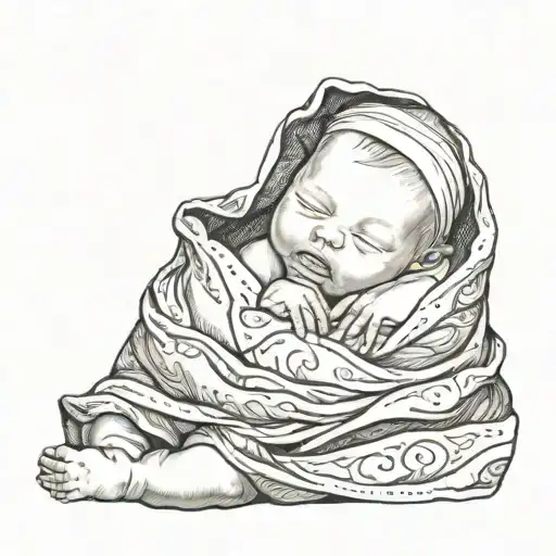 Newborn Baby Wrapped