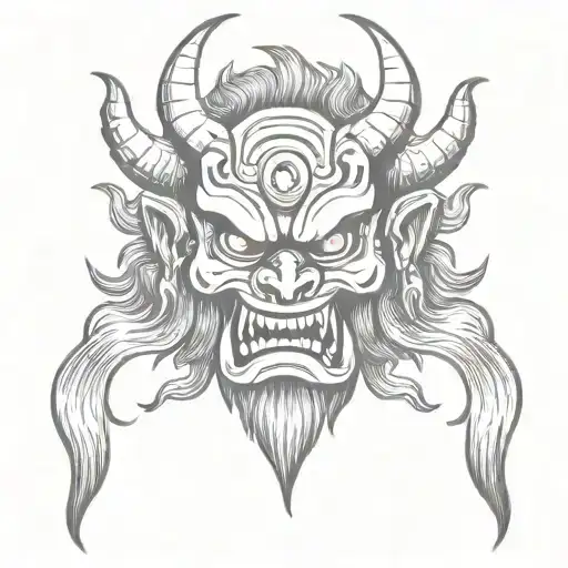Scary Oni Mask