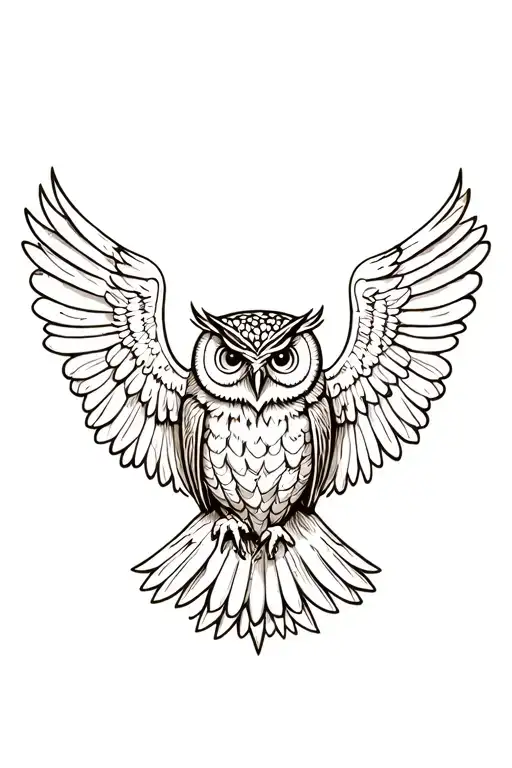 Owl Spread Wings