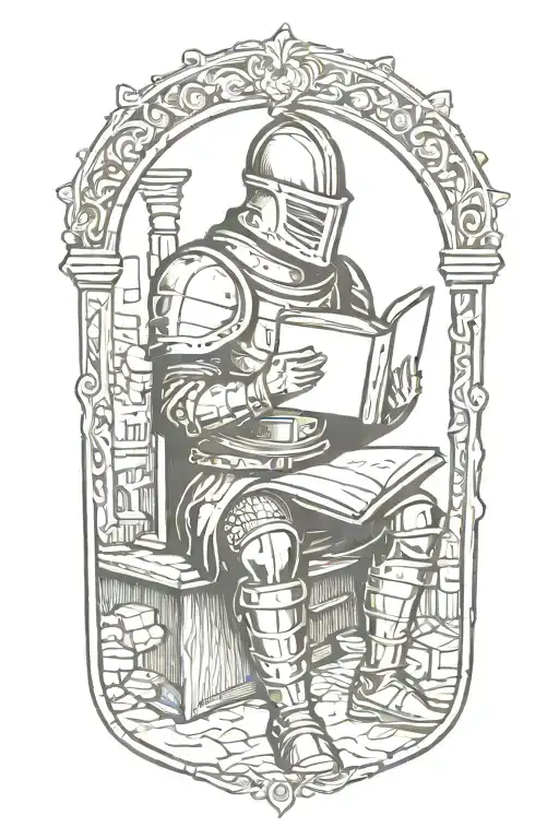 Knight Reading A Book