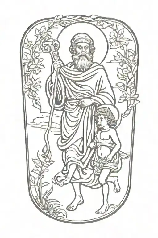 St Christopher Carrying A Child