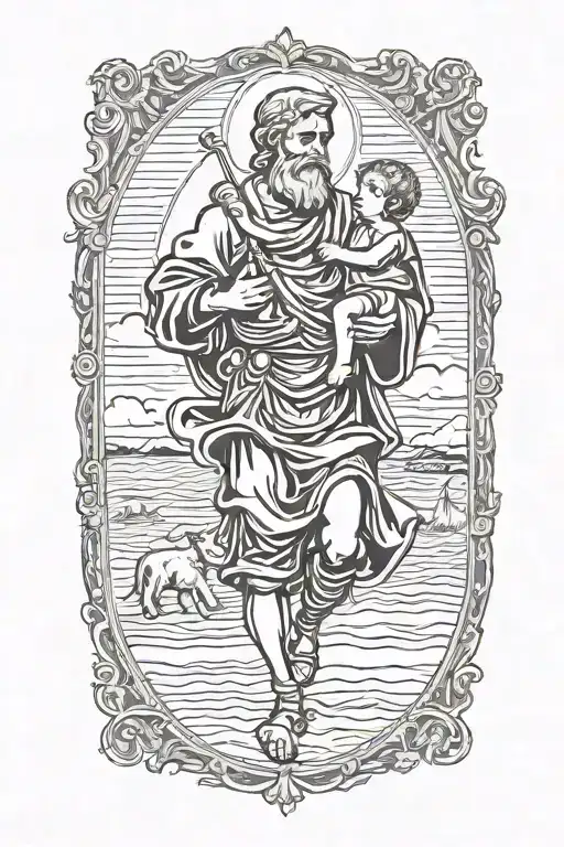 St Christopher Carrying A Child