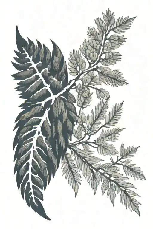 To Cover A Fir Tree Tattoo I Want A Pine Cone With Branches And A Raven