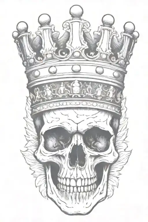 Skull Wearing A Crown