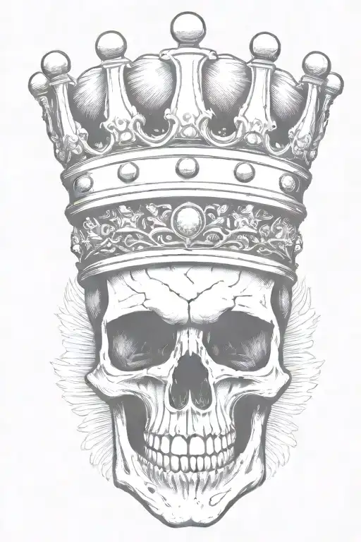 Skull Wearing A Crown