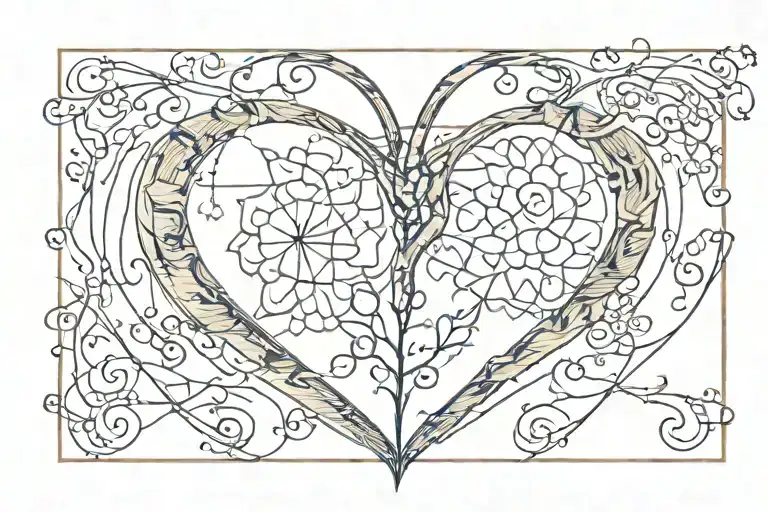 Aperol Herz Kleeblatt Ekg Heartbeat Line Forming